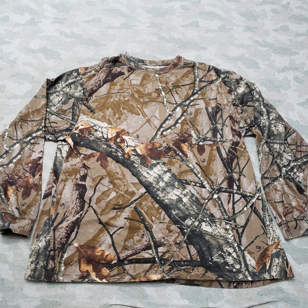 Outfitters Shirt Mens XL Green Camo Fusion 3D Hunting Outdoors Trail Camp Travel